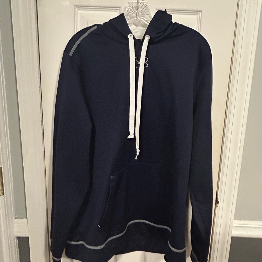 Under Armour Dark Blue Hoodie with White Details